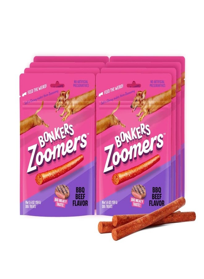 Bonkers-Zoomers-Dog Treats-BBQ Beef Flavor 5.6 OZ / 159 G (6 Pack) - Image 1